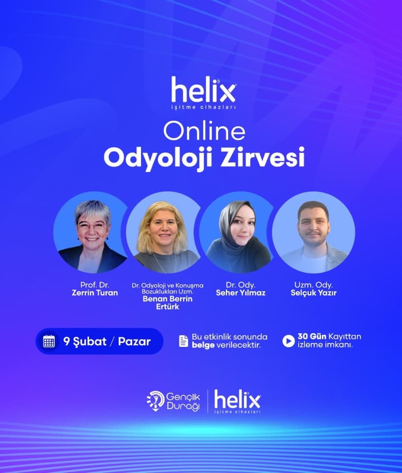 Helix | Online Odyoloji Zirvesi 9 Şubat 2025 etkinlik kapak görseli