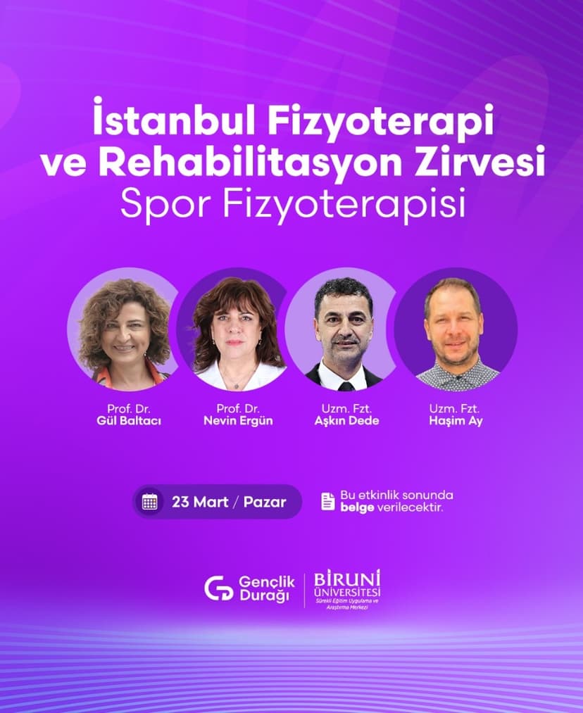 İstanbul Fizyoterapi ve Rehabilitasyon Zirvesi 23 Mart 2025 etkinlik kapak görseli