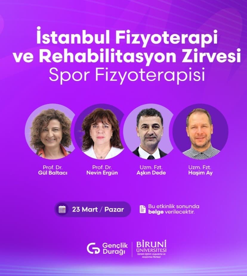 İstanbul Fizyoterapi ve Rehabilitasyon Zirvesi 23 Mart etkinlik kapak görseli