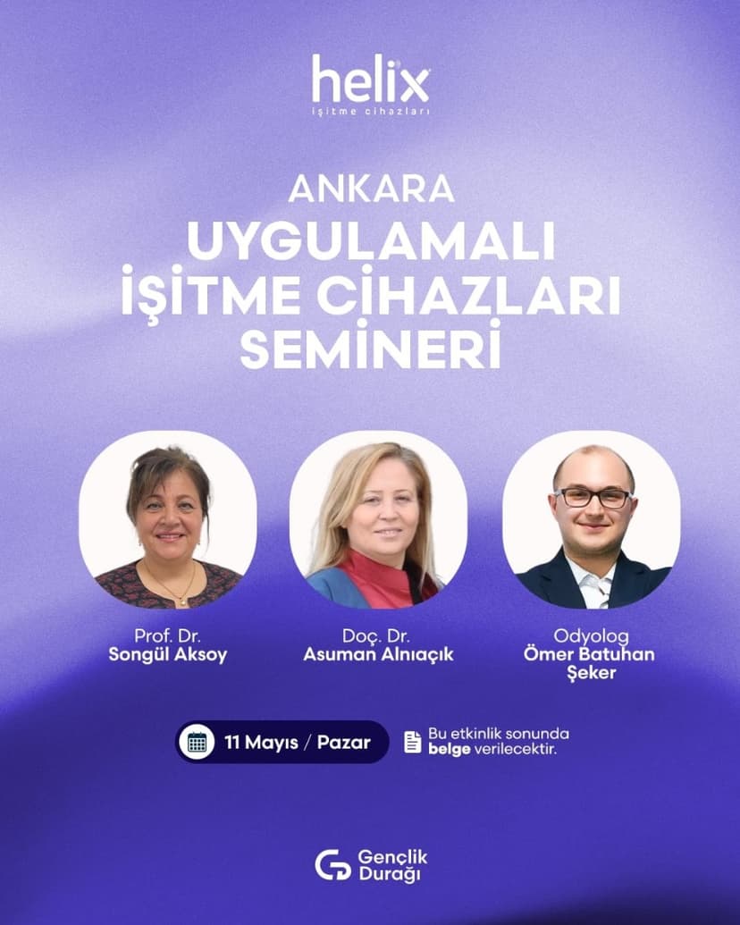 Ankara Uygulamalı İşitme Cihazları Semineri 11 Mayıs 2025 etkinlik kapak görseli