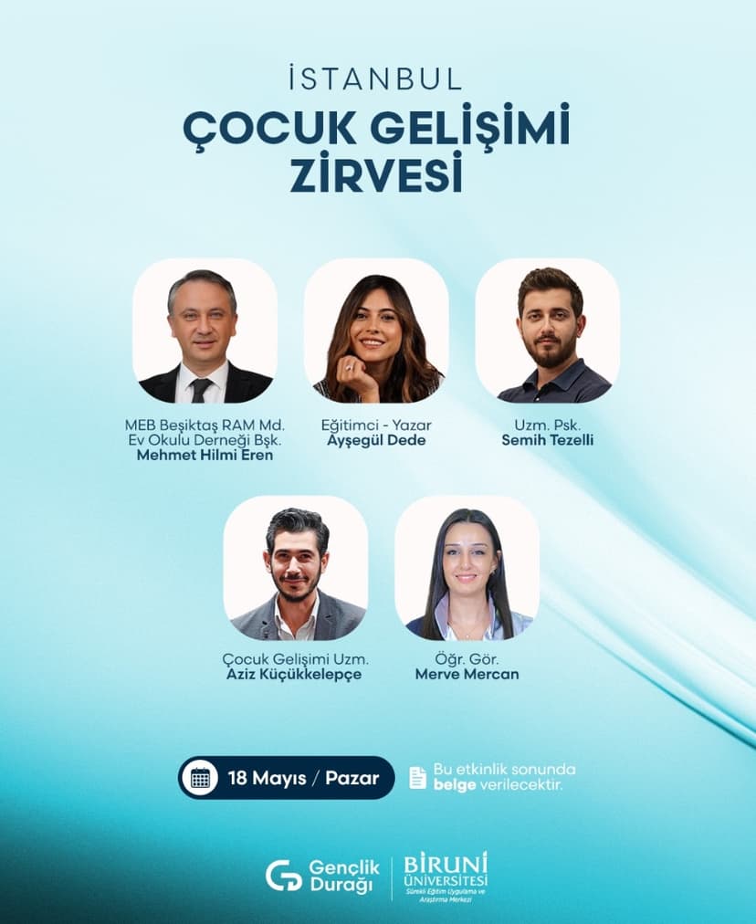 İstanbul Çocuk Gelişimi Zirvesi 18 Mayıs 2025 etkinlik kapak görseli