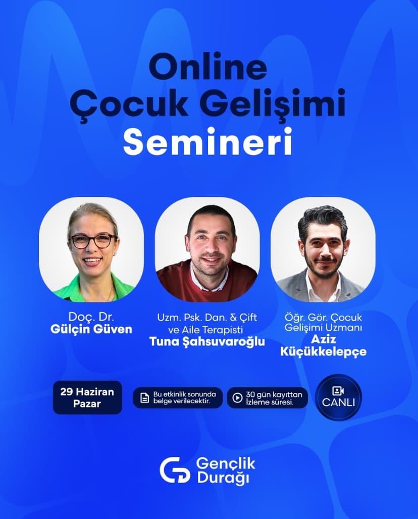 Online Çocuk Gelişimi Semineri 29 Haziran 2025 etkinlik kapak görseli
