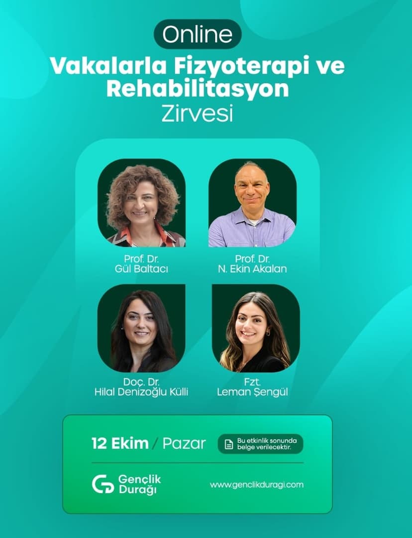 Online Fizyoterapi ve Rehabilitasyon Zirvesi 12 Ekim 2025 etkinlik kapak görseli