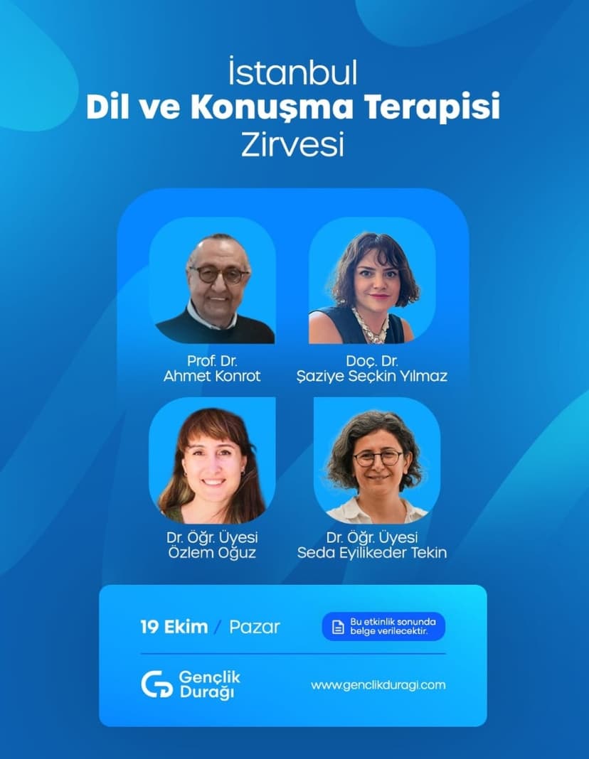 İstanbul Dil ve Konuşma Terapisi Zirvesi 19 Ekim 2025 etkinlik kapak görseli