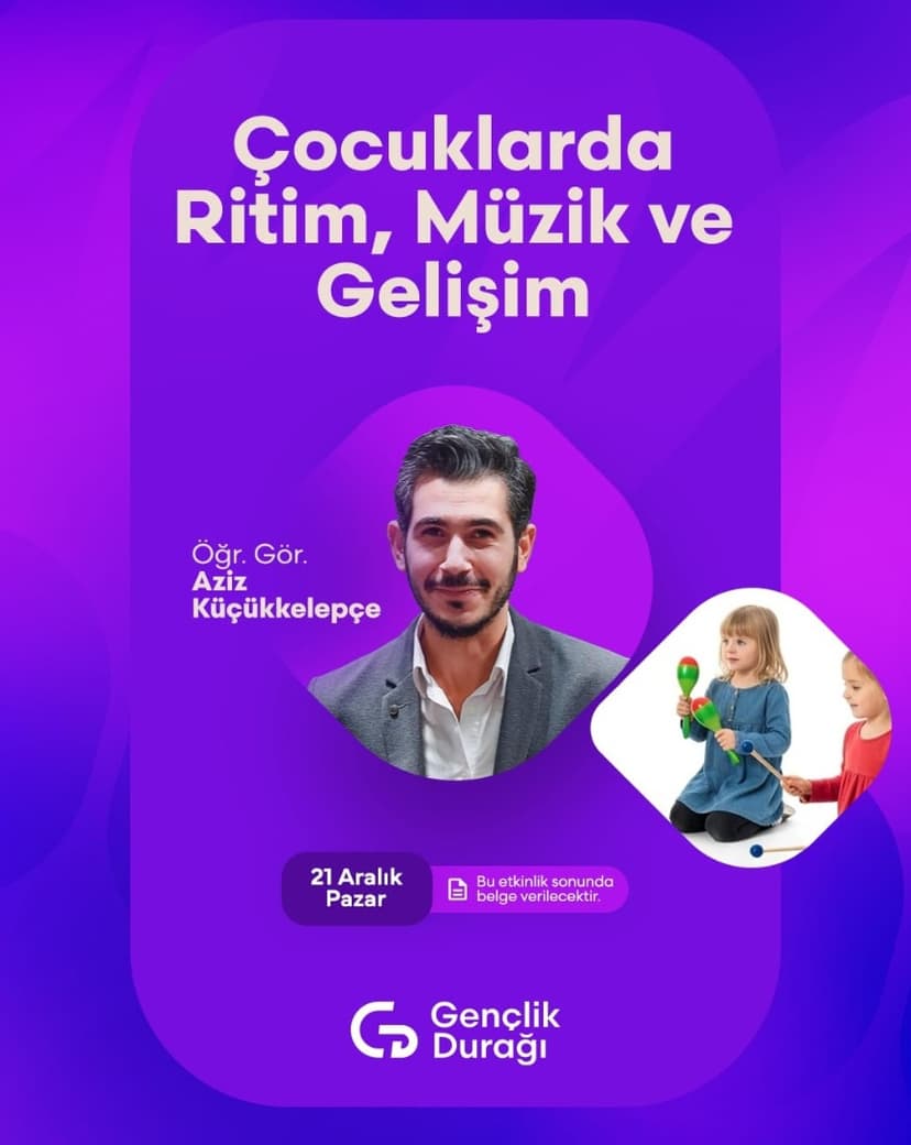 Çocuklarda Ritim, Müzik ve Gelişim 21 Aralık 2025 etkinlik kapak görseli