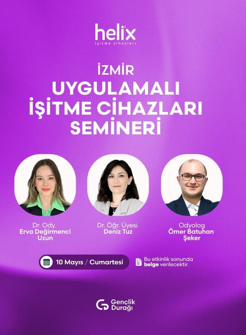 İzmir Uygulamalı İşitme Cihazları Semineri 10 Mayıs 2025 etkinlik kapak görseli