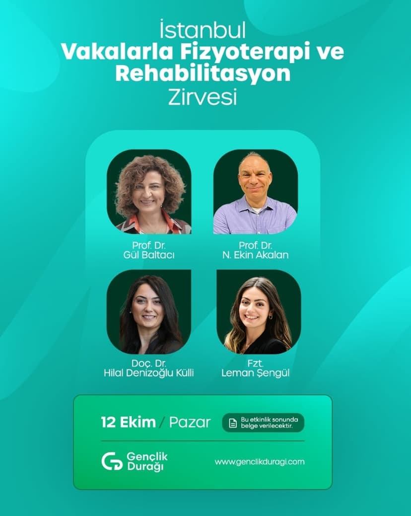 İstanbul Fizyoterapi ve Rehabilitasyon Zirvesi 12 Ekim 2025 etkinlik kapak görseli