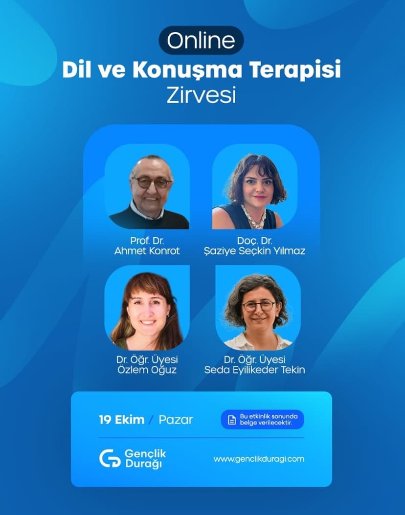 Online Dil ve Konuşma Terapisi Zirvesi 19 Ekim 2025 etkinlik kapak görseli