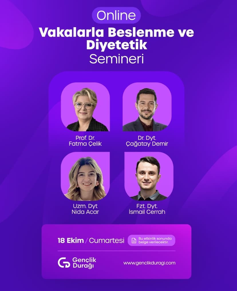 Online Vakalarla Beslenme ve Diyetetik Zirvesi 18 Ekim 2025 etkinlik kapak görseli
